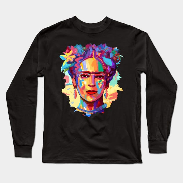 Frida Long Sleeve T-Shirt by mailsoncello